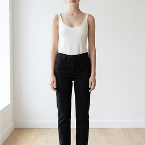 Seven7 Straight-Leg Black Women’s Jeans